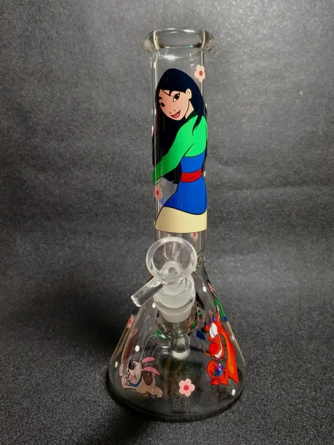Mulan Mushu Little Brother Plum Blossom Beaker Glass Bong