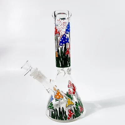 10" Mushroom Forest Beaker Glass Bong