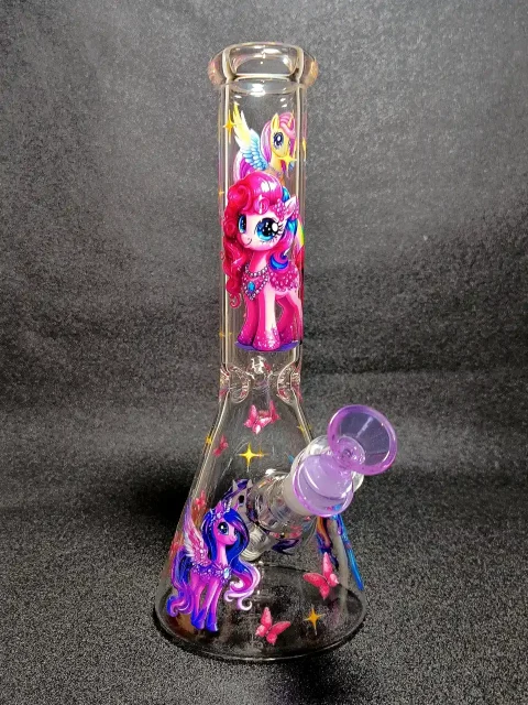 My Little Pony All-Stars Clear Purple Beaker Glass Bong