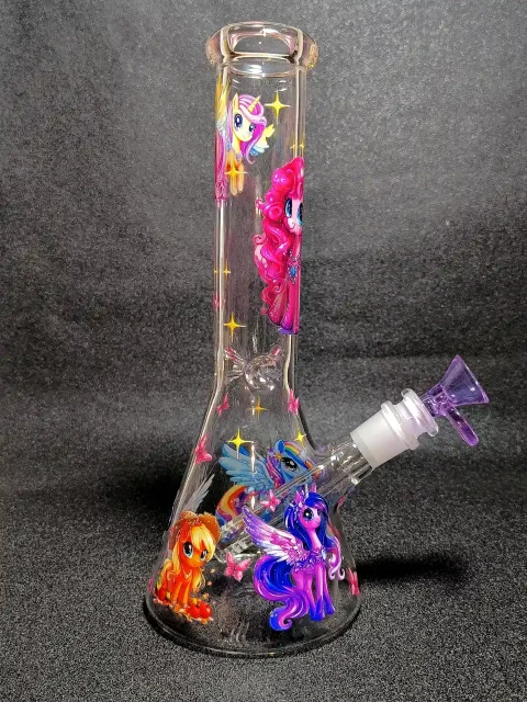 My Little Pony All-Stars Clear Purple Beaker Glass Bong My Little Pony All-Stars Clear Purple Beaker Glass Bong