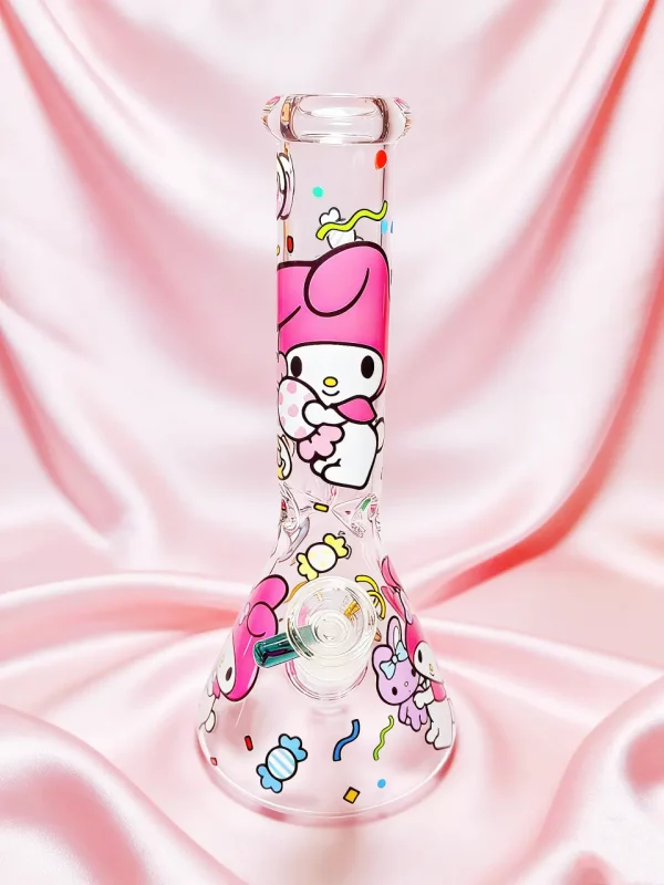 10" My Melody Candy Wonderland Beaker Glass Bong