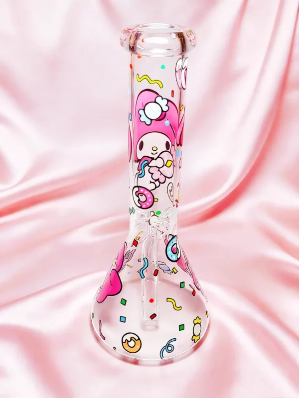 10″ My Melody Candy Wonderland Beaker Glass Bong 10" My Melody Candy Wonderland Beaker Glass Bong