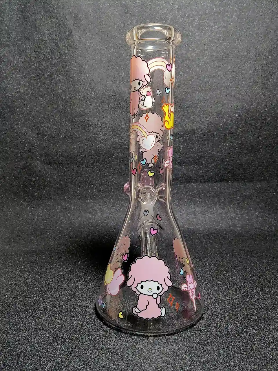 My Sweet Piano Rainbow Cloud Beaker Glass Bong