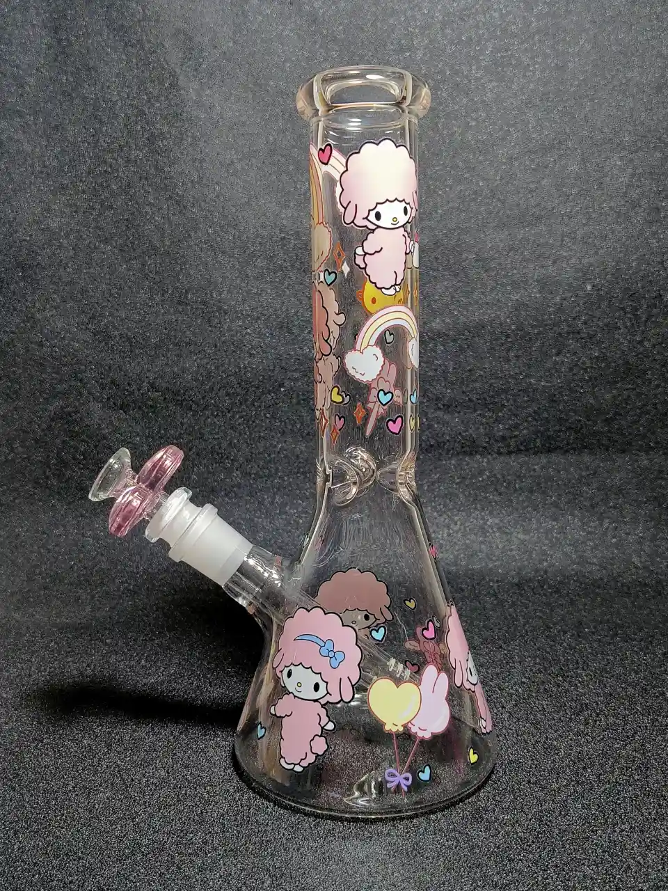 My Sweet Piano Rainbow Cloud Beaker Glass Bong