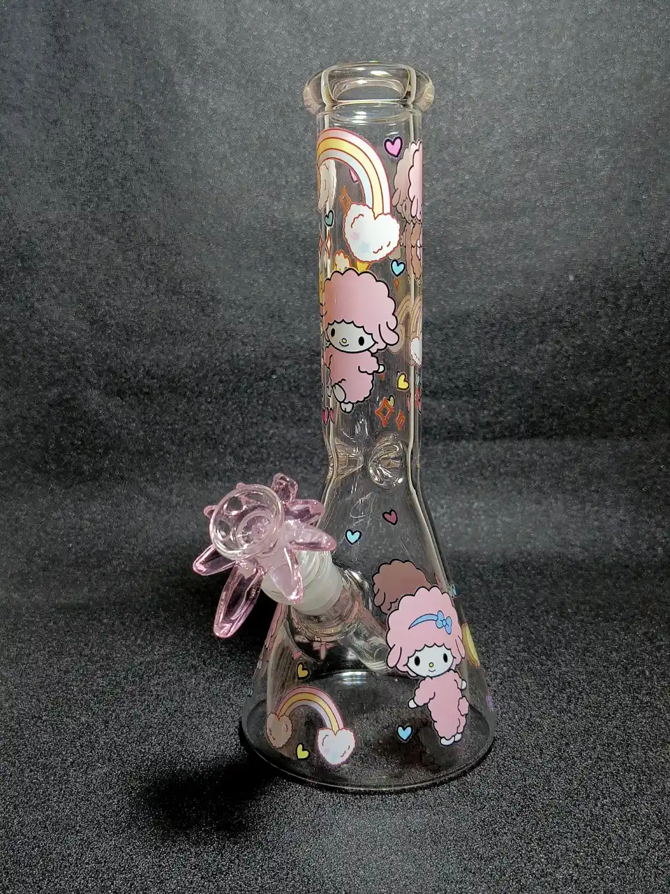 My Sweet Piano Rainbow Cloud Beaker Glass Bong