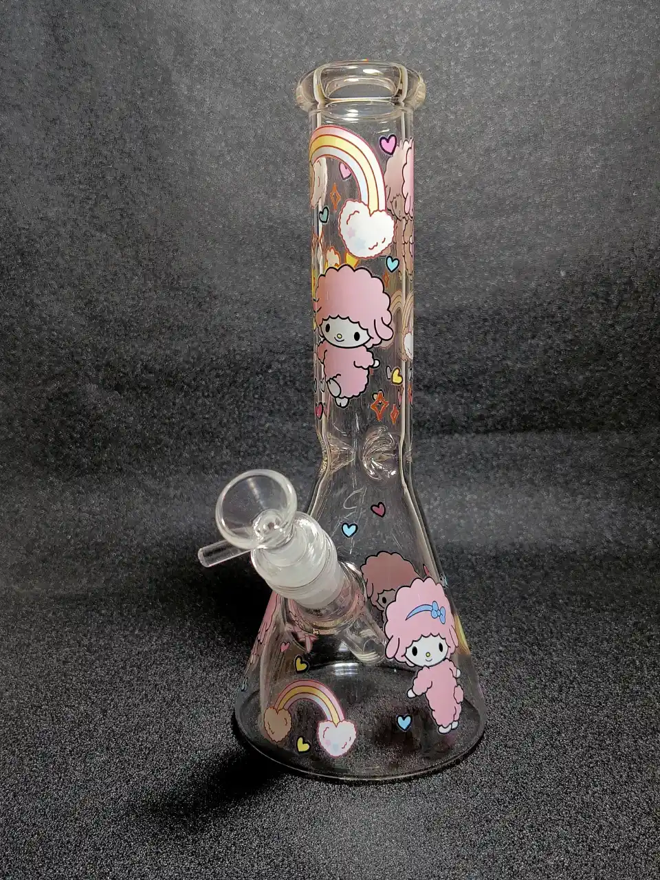 My Sweet Piano Rainbow Cloud Beaker Glass Bong