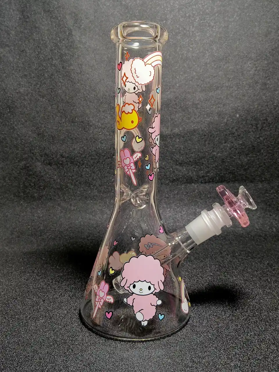 My Sweet Piano Rainbow Cloud Beaker Glass Bong