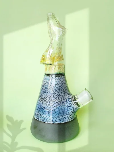 11.5" Naked Lady Sexy Boob Glass Bong | Blue
