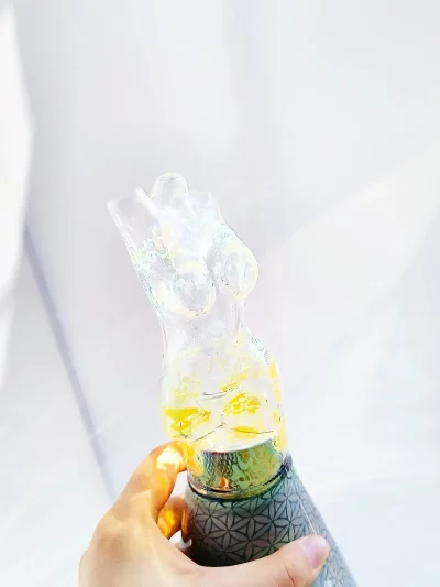 11.5" Naked Lady Sexy Boob Glass Bong | Blue