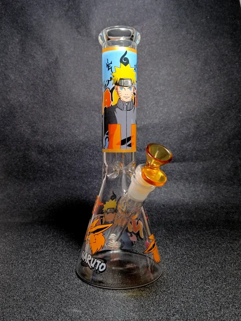 Naruto Kurama Chakra Ninja Way Konoha Beaker Glass Bong