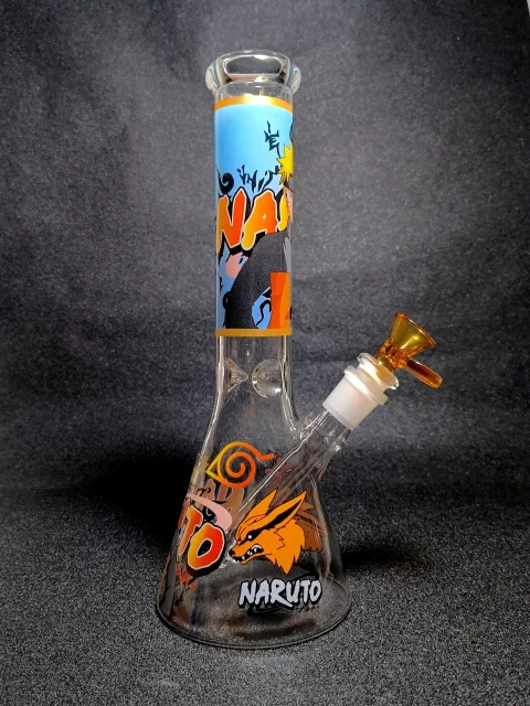 Naruto Kurama Chakra Ninja Way Konoha Beaker Glass Bong Naruto Kurama Chakra Ninja Way Konoha Beaker Glass Bong