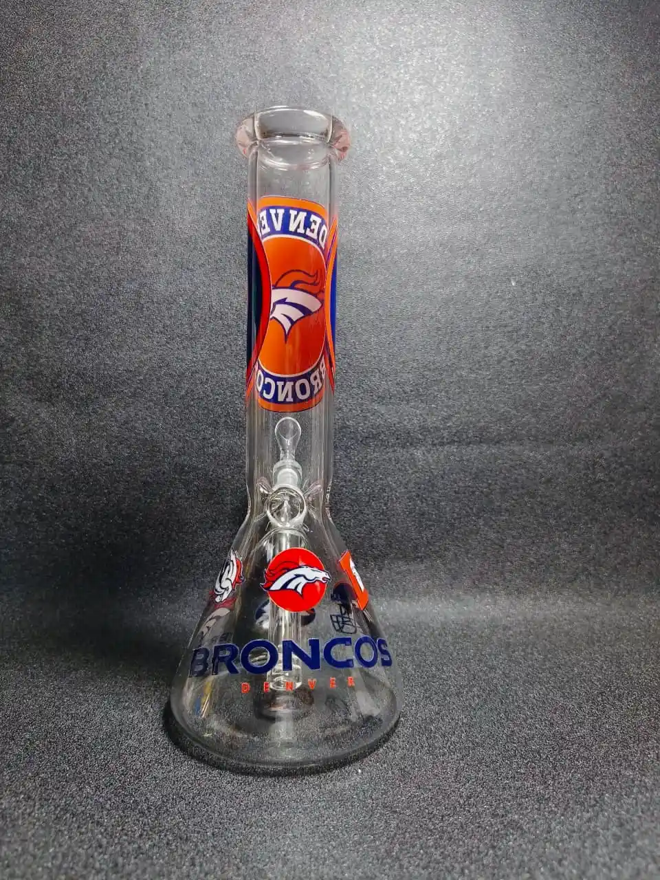 10" NFL Denver Broncos Beaker Glass Bong