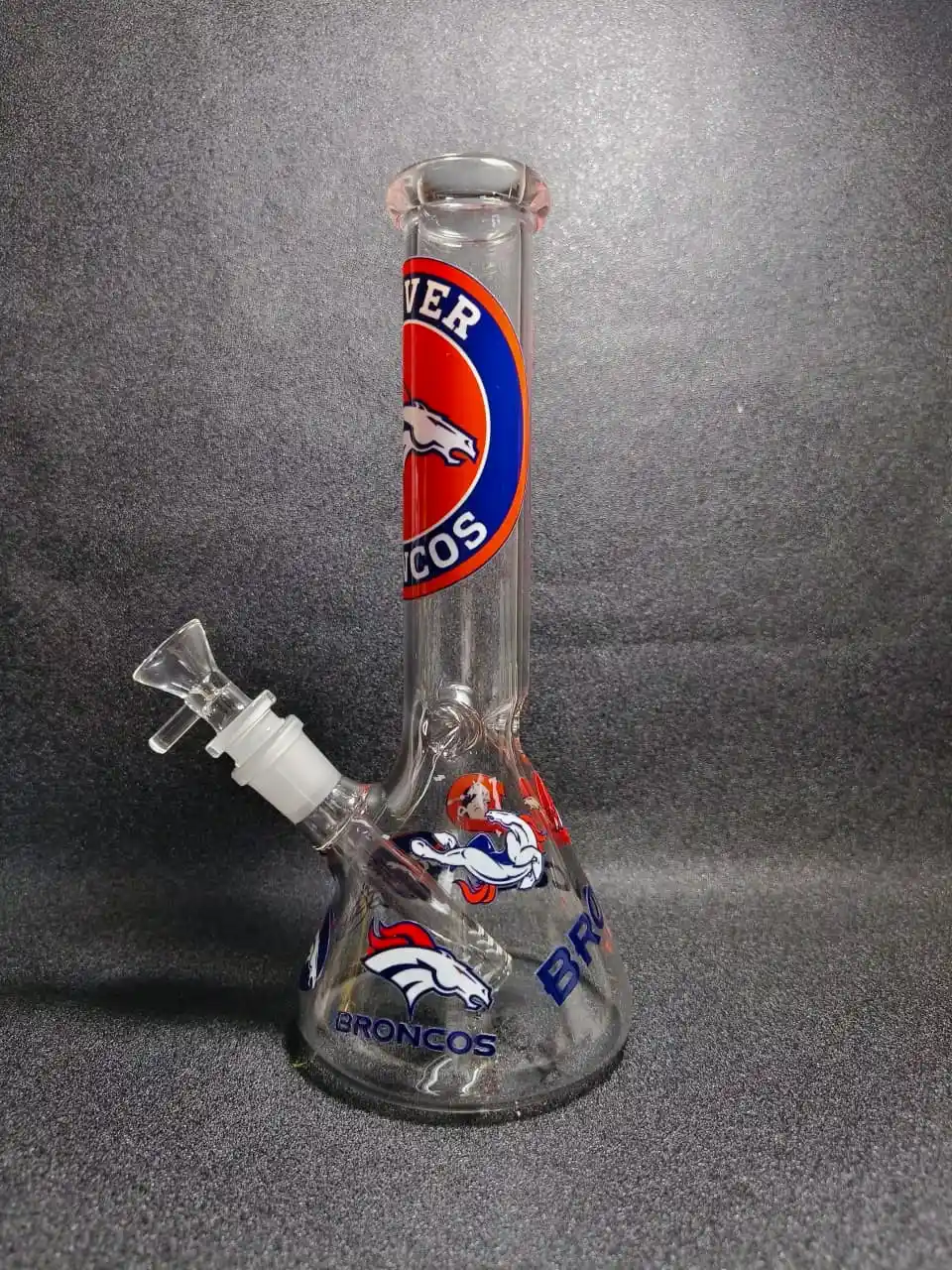 10" NFL Denver Broncos Beaker Glass Bong