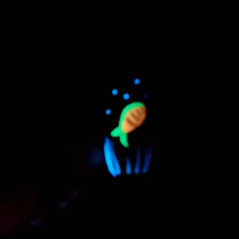 4.3" Ocean Dream Glow-in-the-dark Hand-Painted Glass Pipe