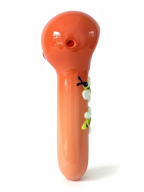 4.3″ Orange Glow-in-the-Dark 3D Bees Spoon Pipe 4.3" Orange Glow-in-the-Dark 3D Bees Spoon Pipe