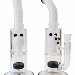 10" Panda-Themed Black & White Glass Bong