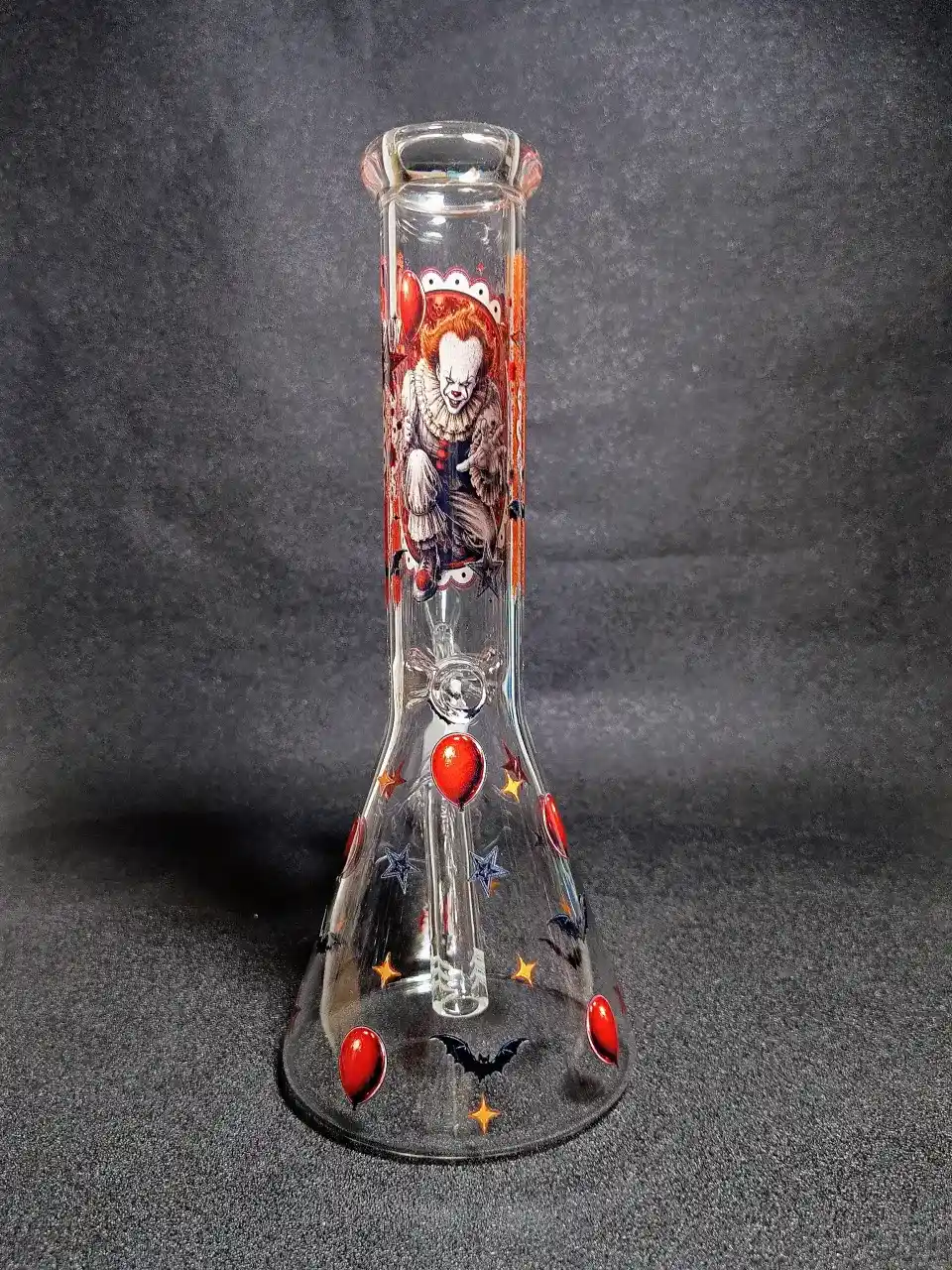 Pennywise IT Red Balloon Horror Beaker Glass Bong