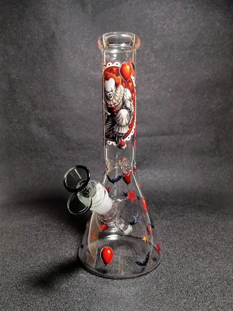 Pennywise IT Red Balloon Horror Beaker Glass Bong