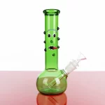 10" Pickle Rick Bubble Base Glass Bong