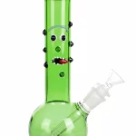 10" Pickle Rick Bubble Base Glass Bong