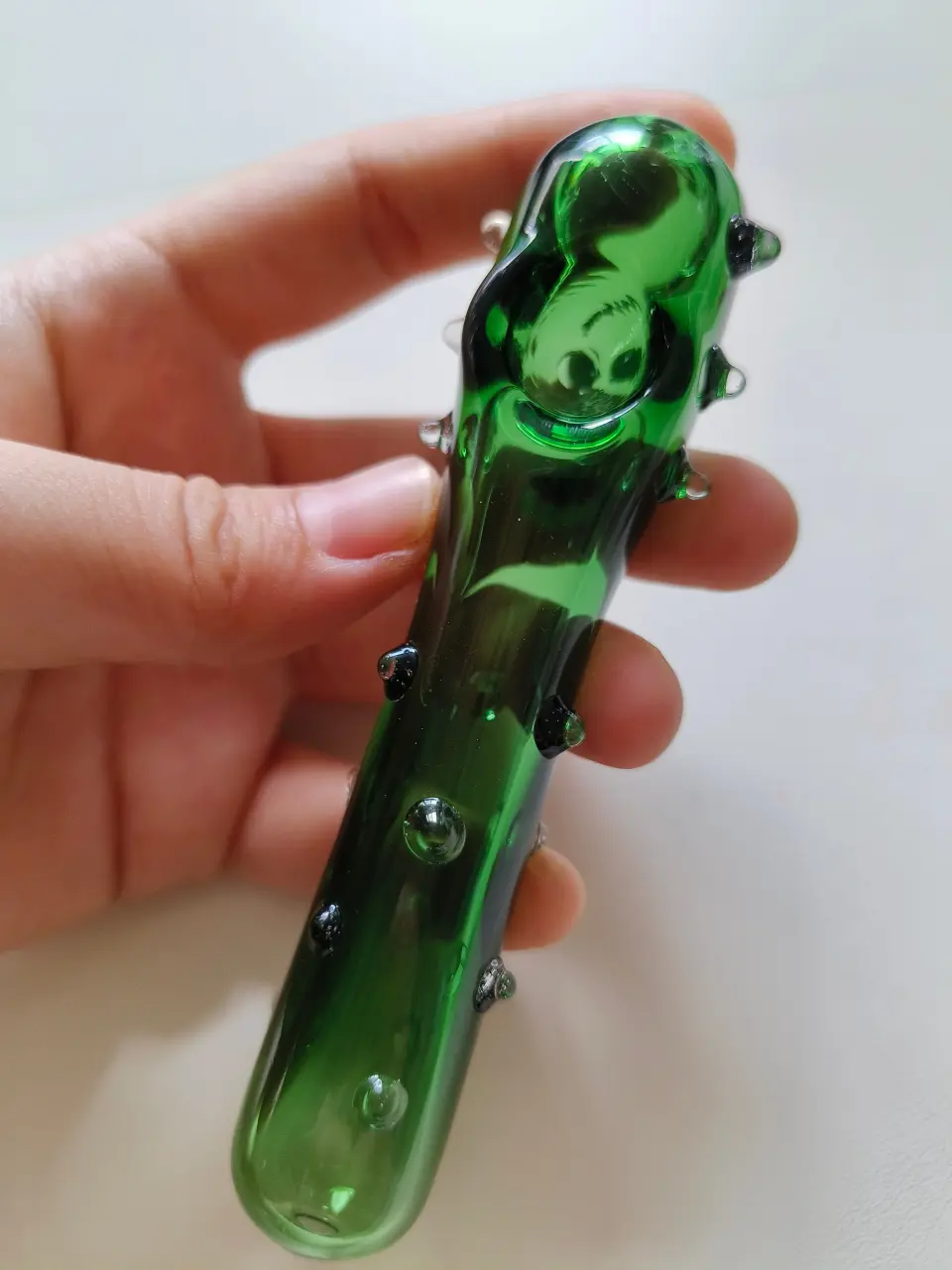 Pickle Rick Glass Spoon Hand Pipe