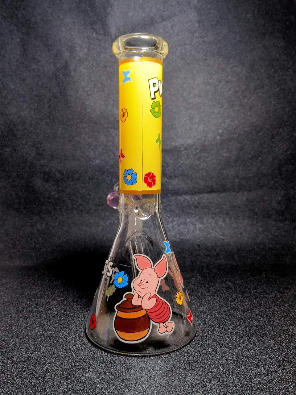 Piglet Disney Hundred Acre Wood Honey Pot Flower Beaker Glass Bong