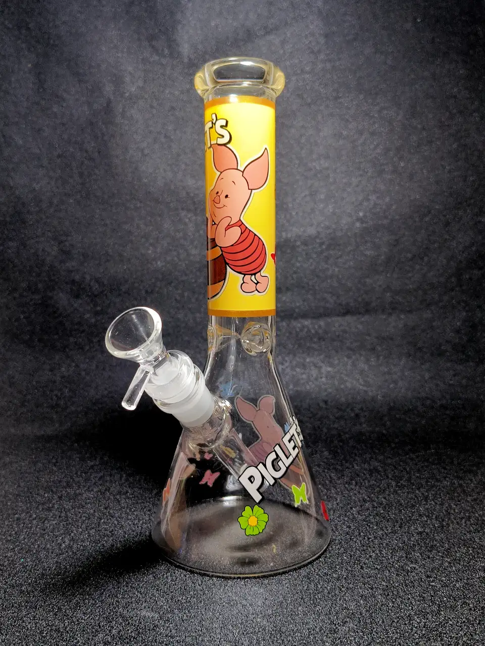 Piglet Disney Hundred Acre Wood Honey Pot Flower Beaker Glass Bong