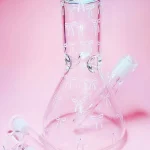 8" 5mm Pink Bow Girly Glass Beaker Bong