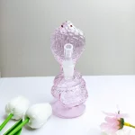 6.5" Pink Cobra Snake Glass Bong