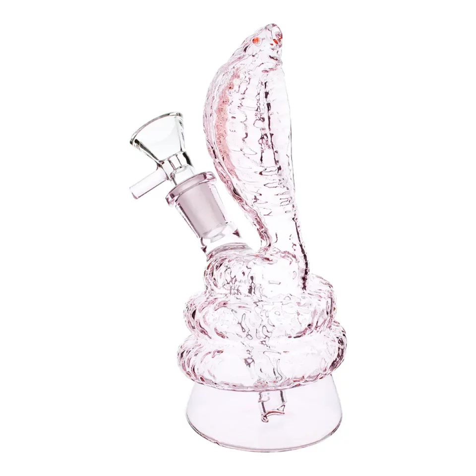 6.5" Pink Cobra Snake Glass Bong