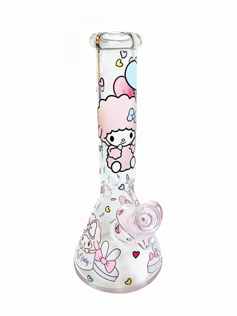 10" Pink Dream My Sweet Piano Beaker Glass Bong