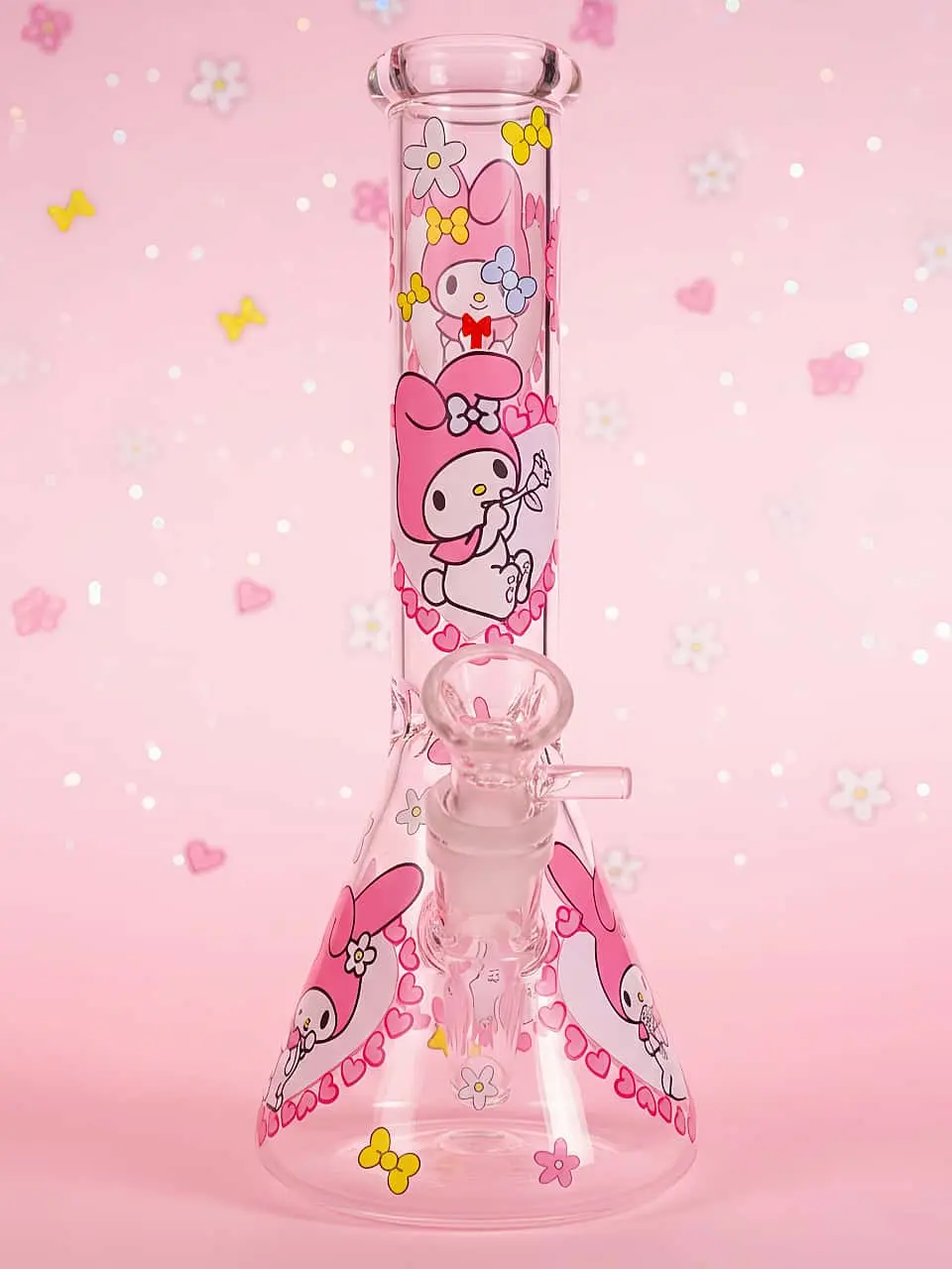 10″ Pink Heart My Melody Beaker Glass Bong