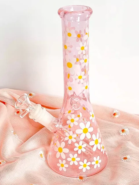Pink Retro Daisy Bong
