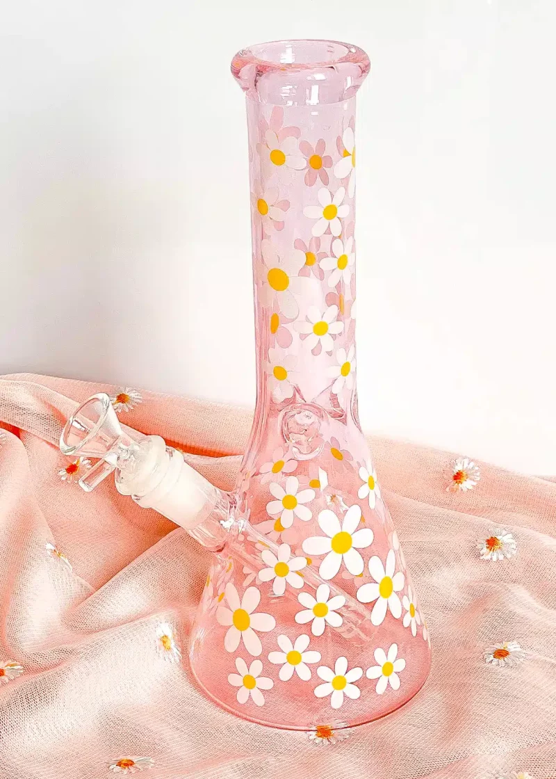 Pink Retro Daisy Bong