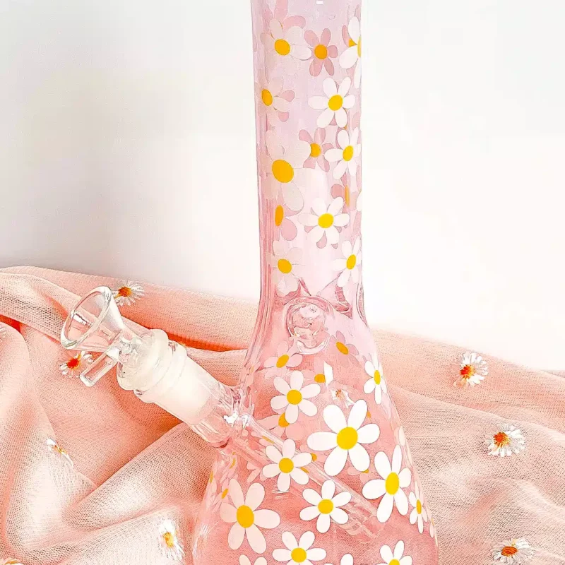 Pink Retro Daisy Bong