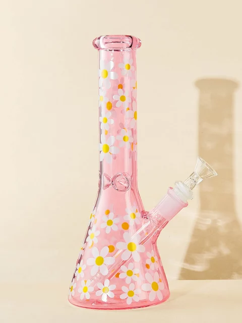 Pink Retro Daisy Bong