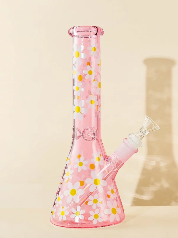 Pink Retro Daisy Bong