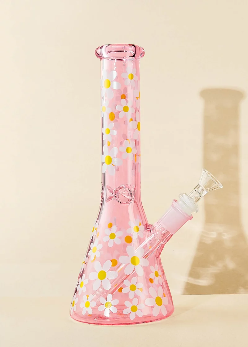 Pink Retro Daisy Bong