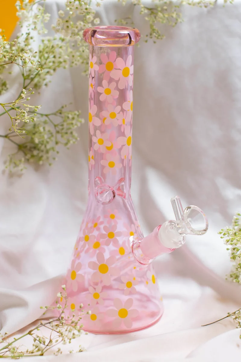 Pink Retro Daisy Bong