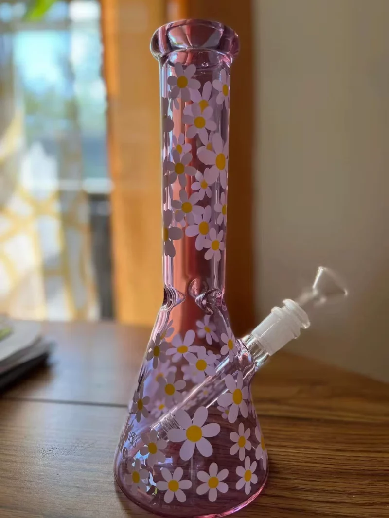 Pink Retro Daisy Bong