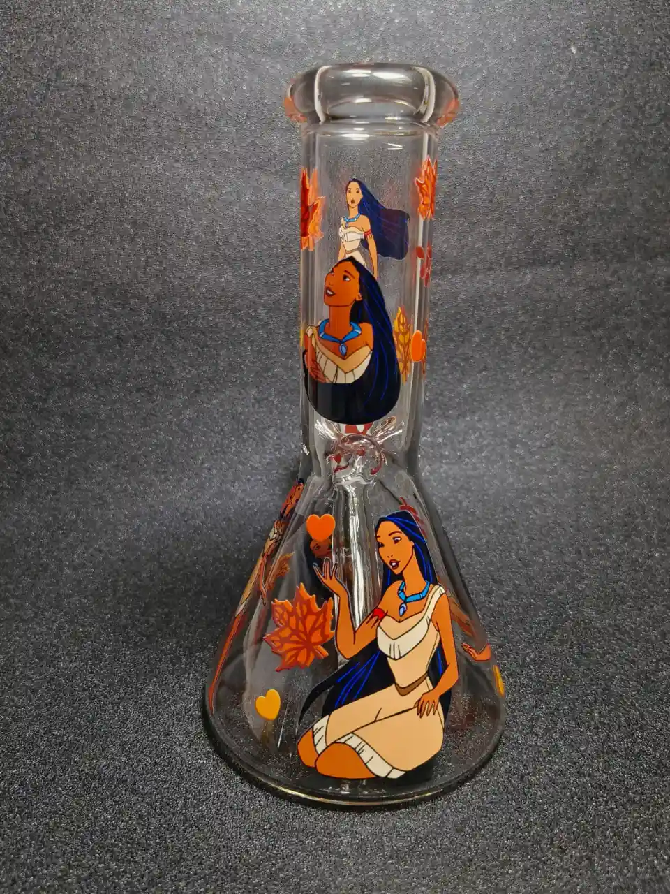 Pocahontas Autumn Leaf Beaker Glass Bong