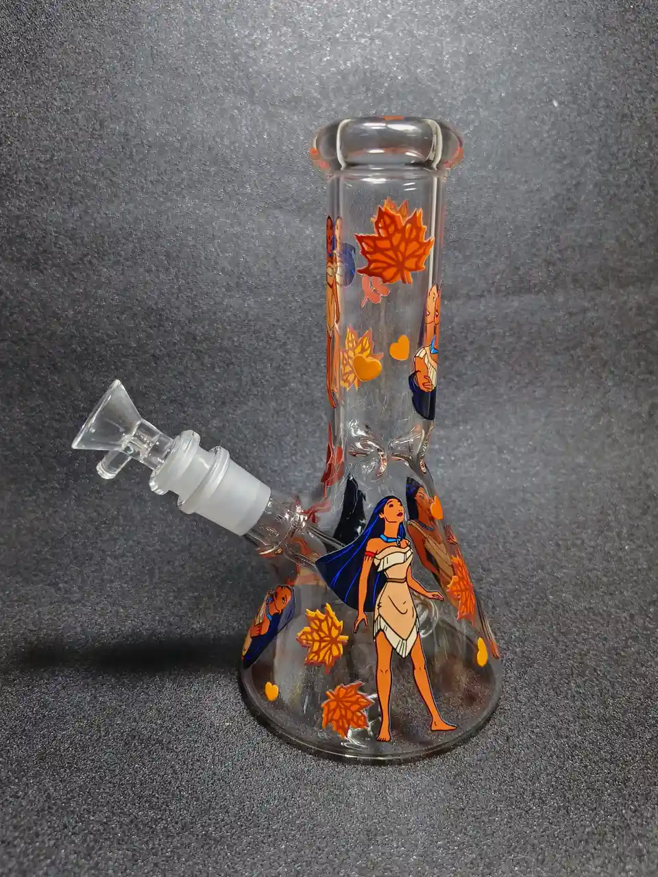 Pocahontas Autumn Leaf Beaker Glass Bong