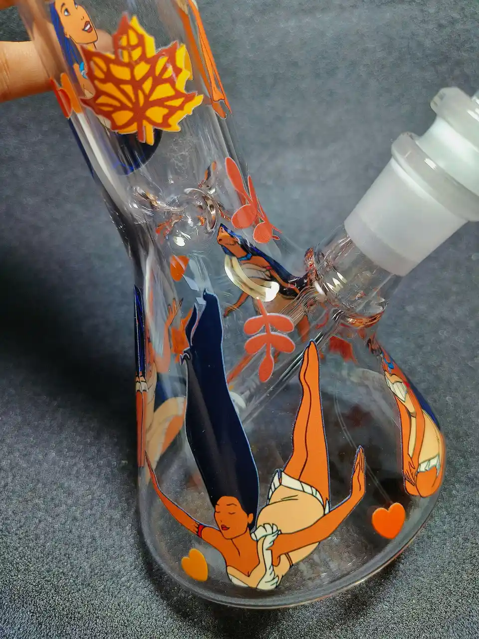 Pocahontas Autumn Leaf Beaker Glass Bong