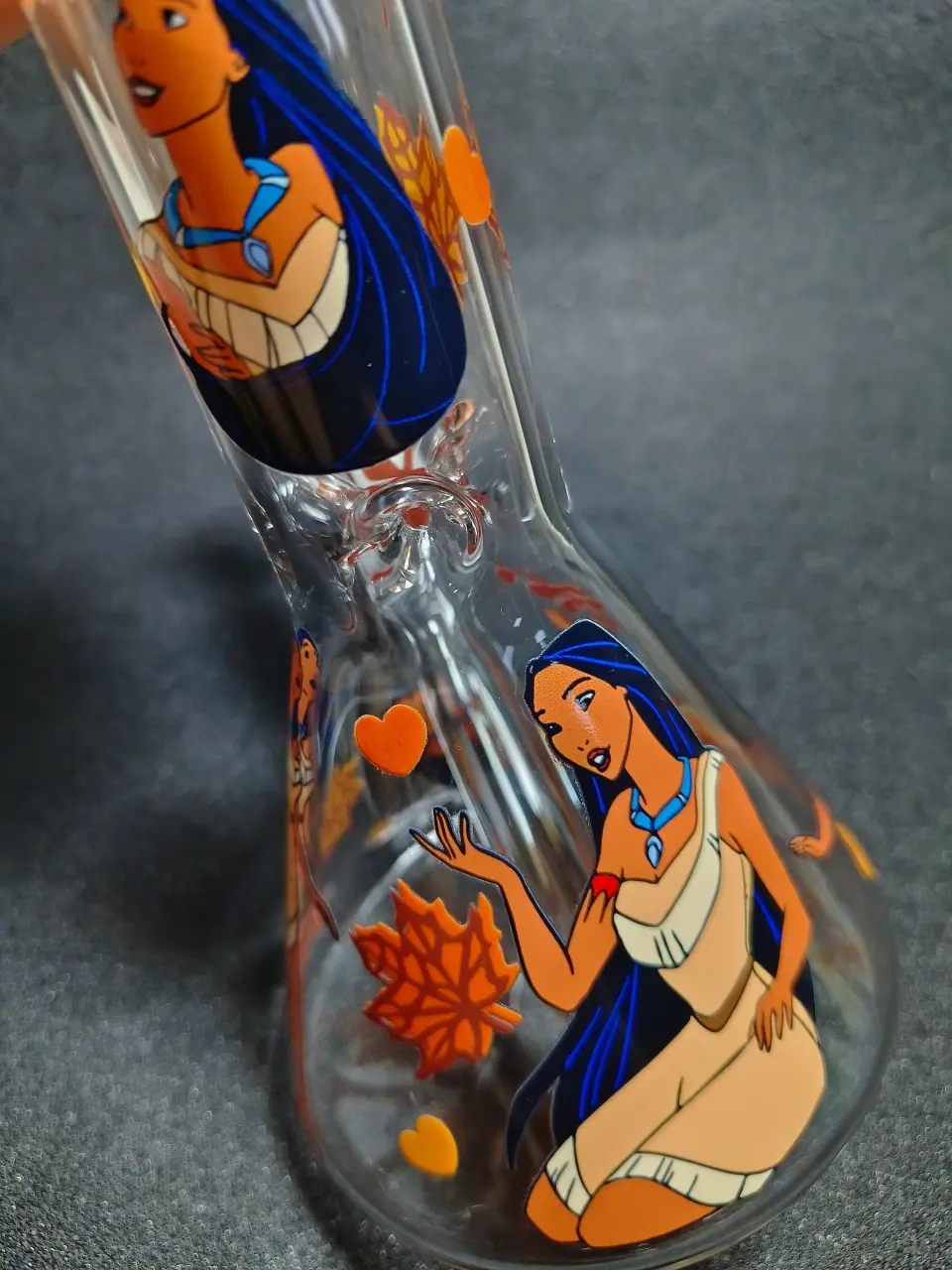 Pocahontas Autumn Leaf Beaker Glass Bong