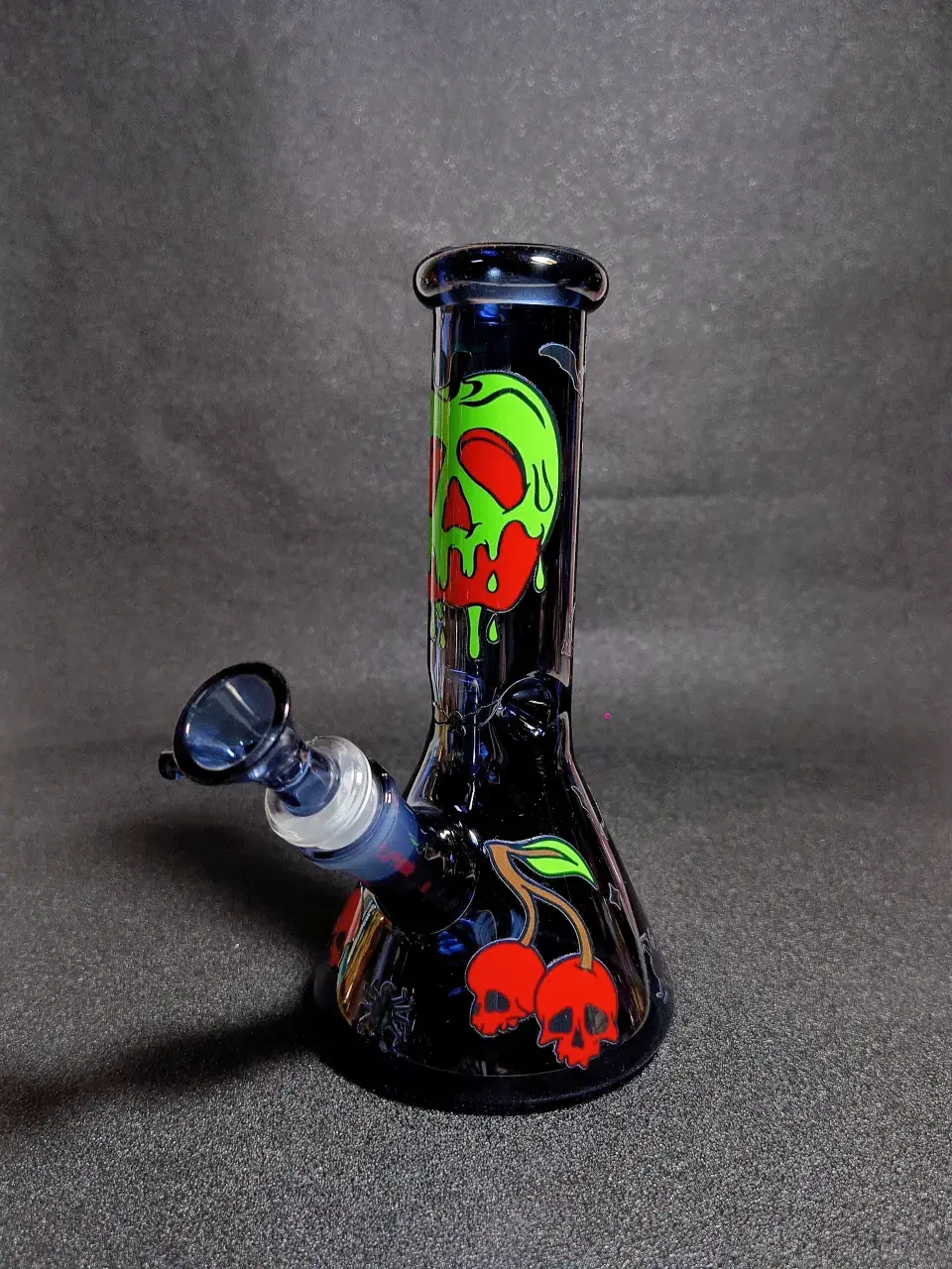 Poison Apple & Skull Cherry Dark Fairy Tale Beaker Glass Bong
