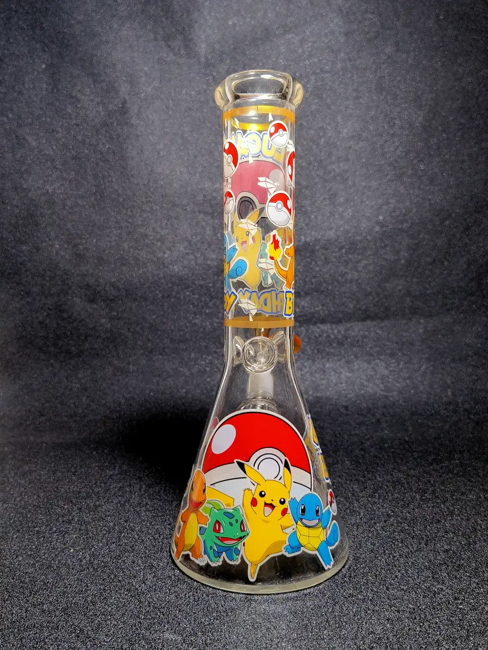 Pokémon Birthday Boy Luca Pikachu Poké Ball Beaker Glass Bong