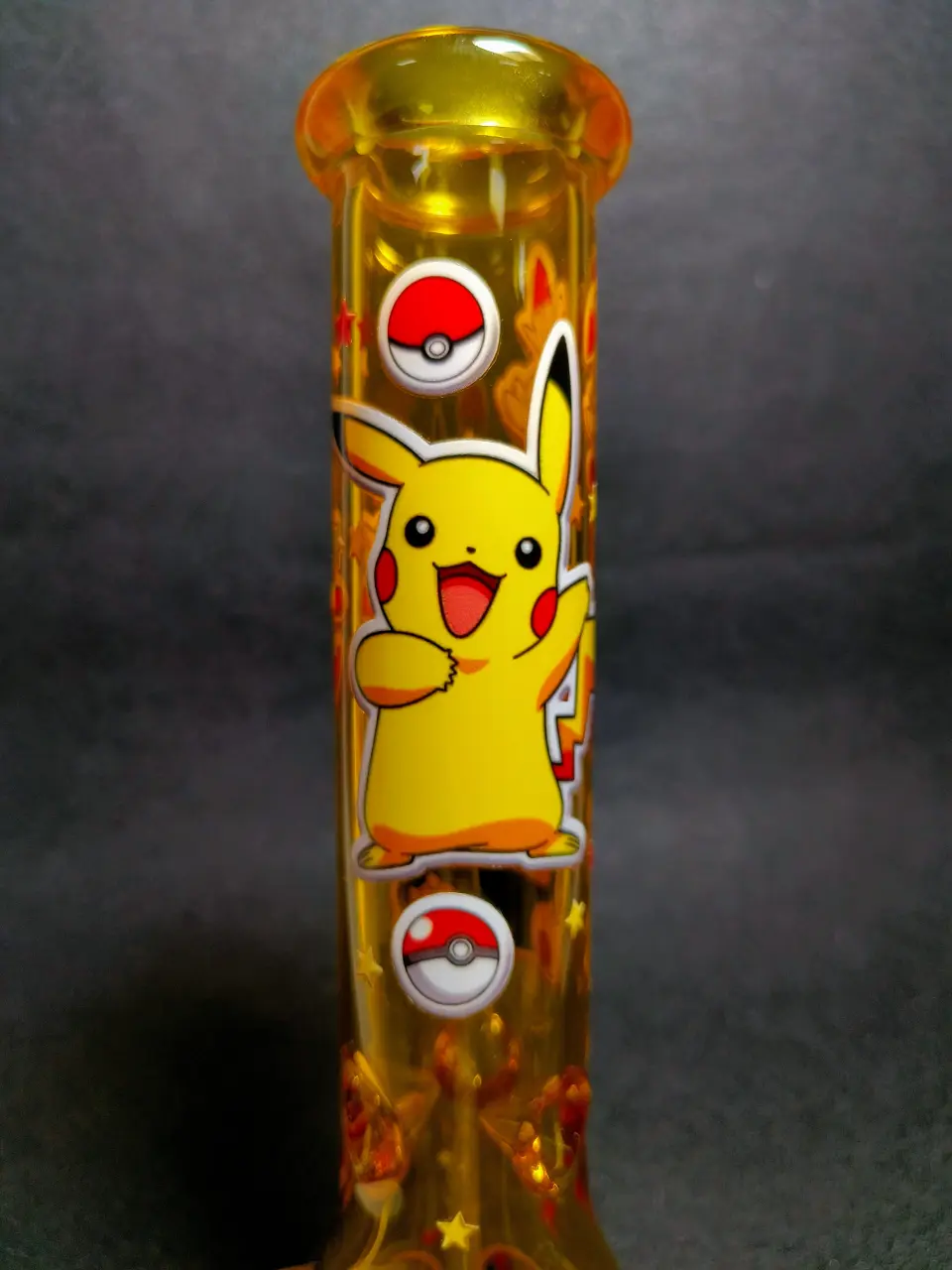 Pokémon Classic Character Lineup Amber Glass Beaker Bong