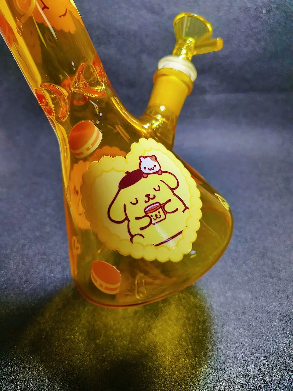 10" Pompompurin Caramel Dessert Beaker Glass Bong
