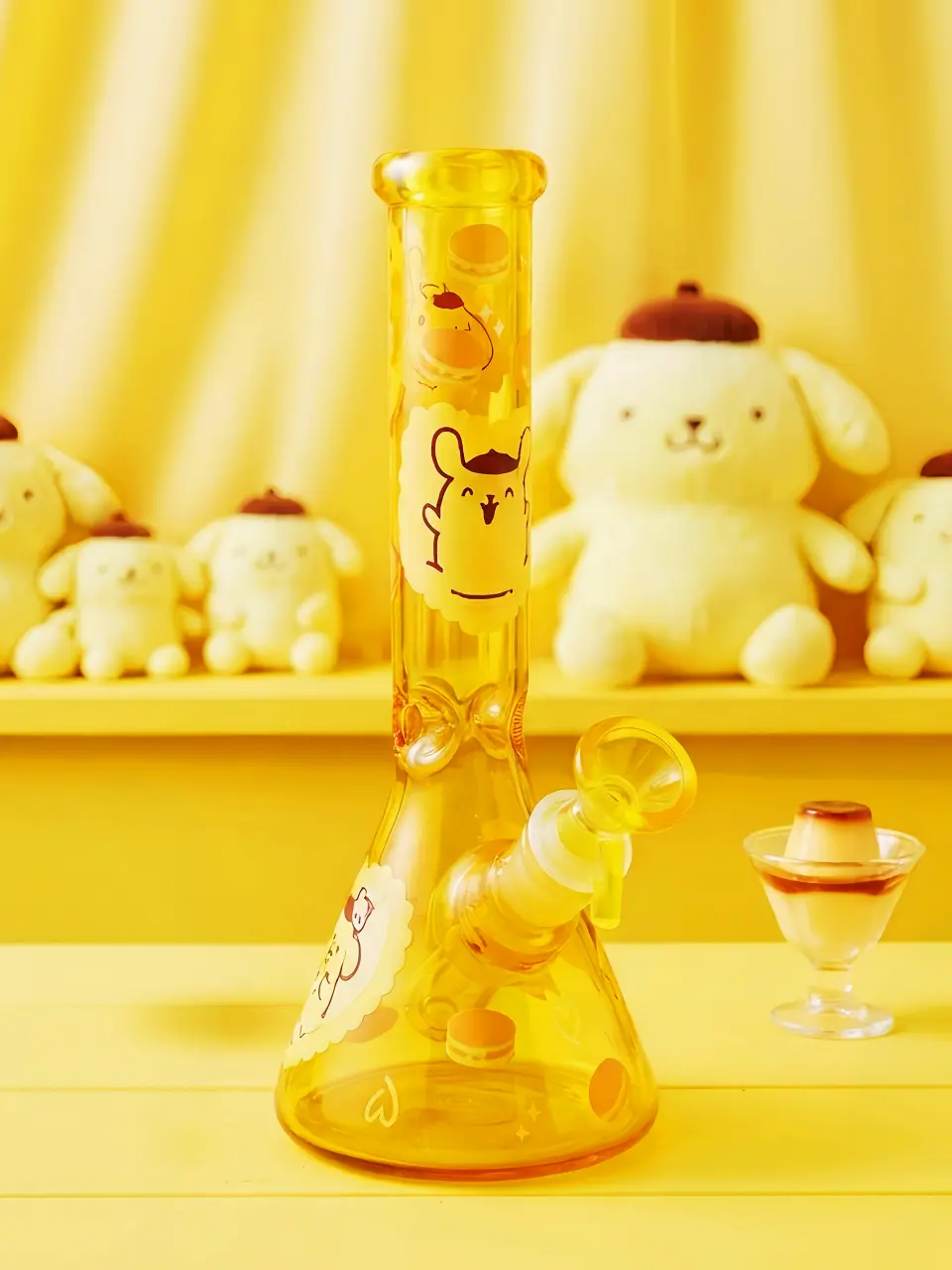 10" Pompompurin Caramel Dessert Beaker Glass Bong