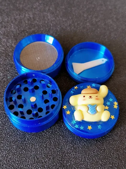 Pompompurin Sanrio Royal Blue 4-Layer Metal Grinder Pompompurin Sanrio Royal Blue 4-Layer Metal Grinder